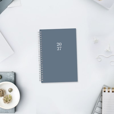 2027 Blue Sky 5" x 8" Weekly & Monthly Planner, Steel Blue (164273)