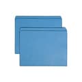 Smead File Folders, Reinforced Straight-Cut Tab, Letter Size, Blue, 100/Box (12010)