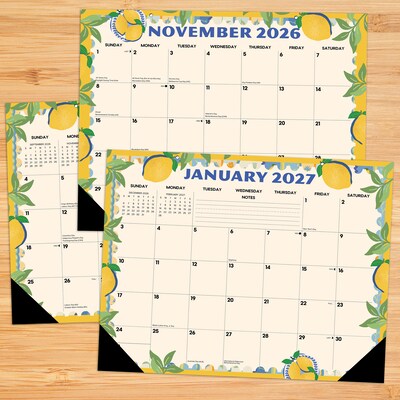 2026-2027 Willow Creek 22 x 17 Academic Monthly Desk Pad Calendar, Mediterranean Moments (66010)