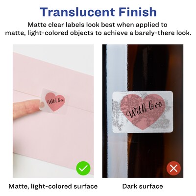 Avery Laser/Inkjet Rectangle Multipurpose Labels, 2/3 x 3-7/16, Clear, 750/Pack (94210)