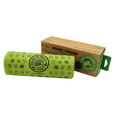 The Original Poop Bags® Compostable Dog Waste Bulk Roll, Twin Pack, 400 Count (200OJ318)