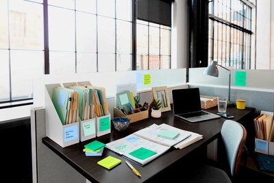 Post-it Recycled Super Sticky Notes, 4" x 4", Oasis Collection, Lined, 90 Sheets/Pad, 6 Pads/Pack (675-6SST)