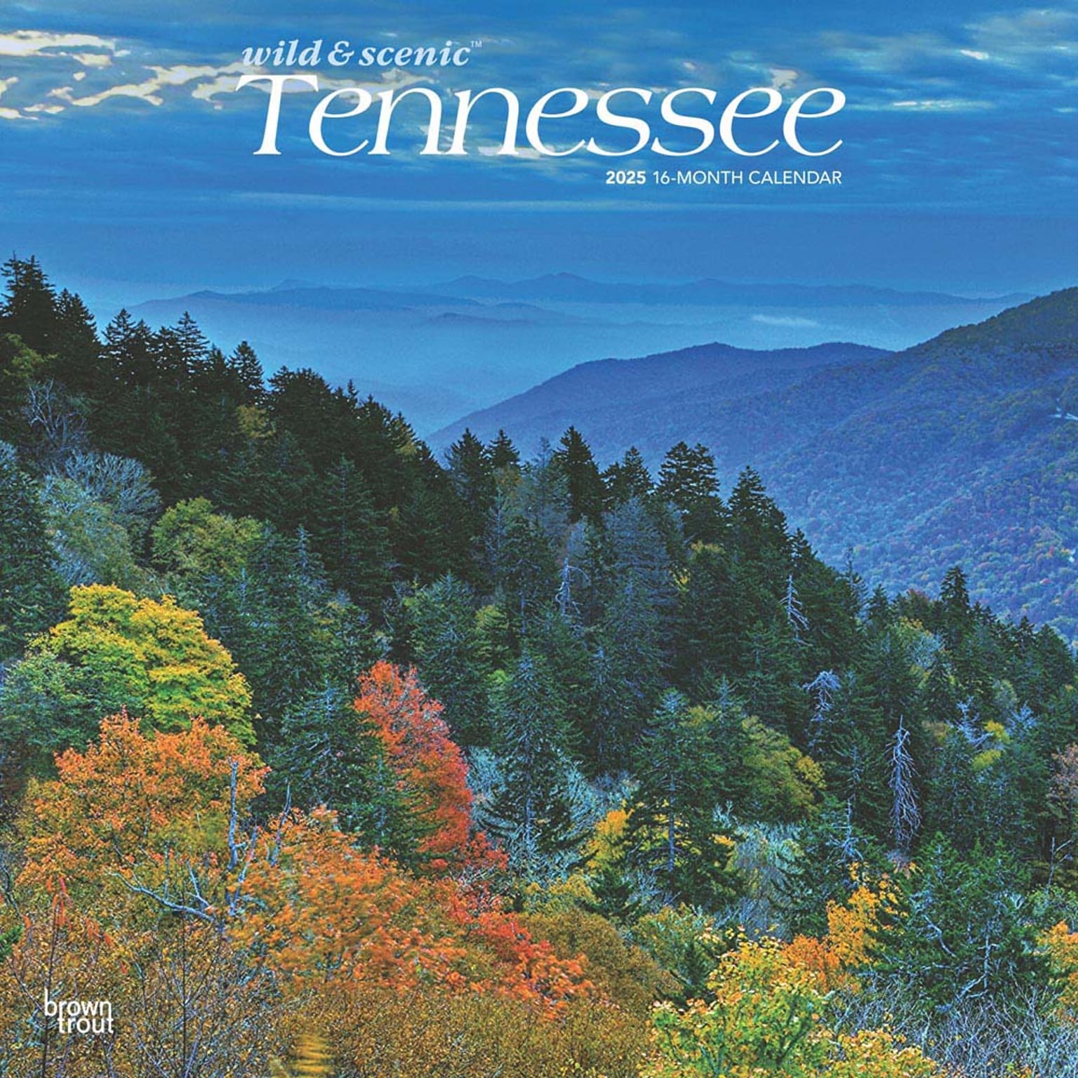 2025 BrownTrout Tennessee Wild & Scenic 12 x 12 Monthly Wall Calendar (9781975475765)