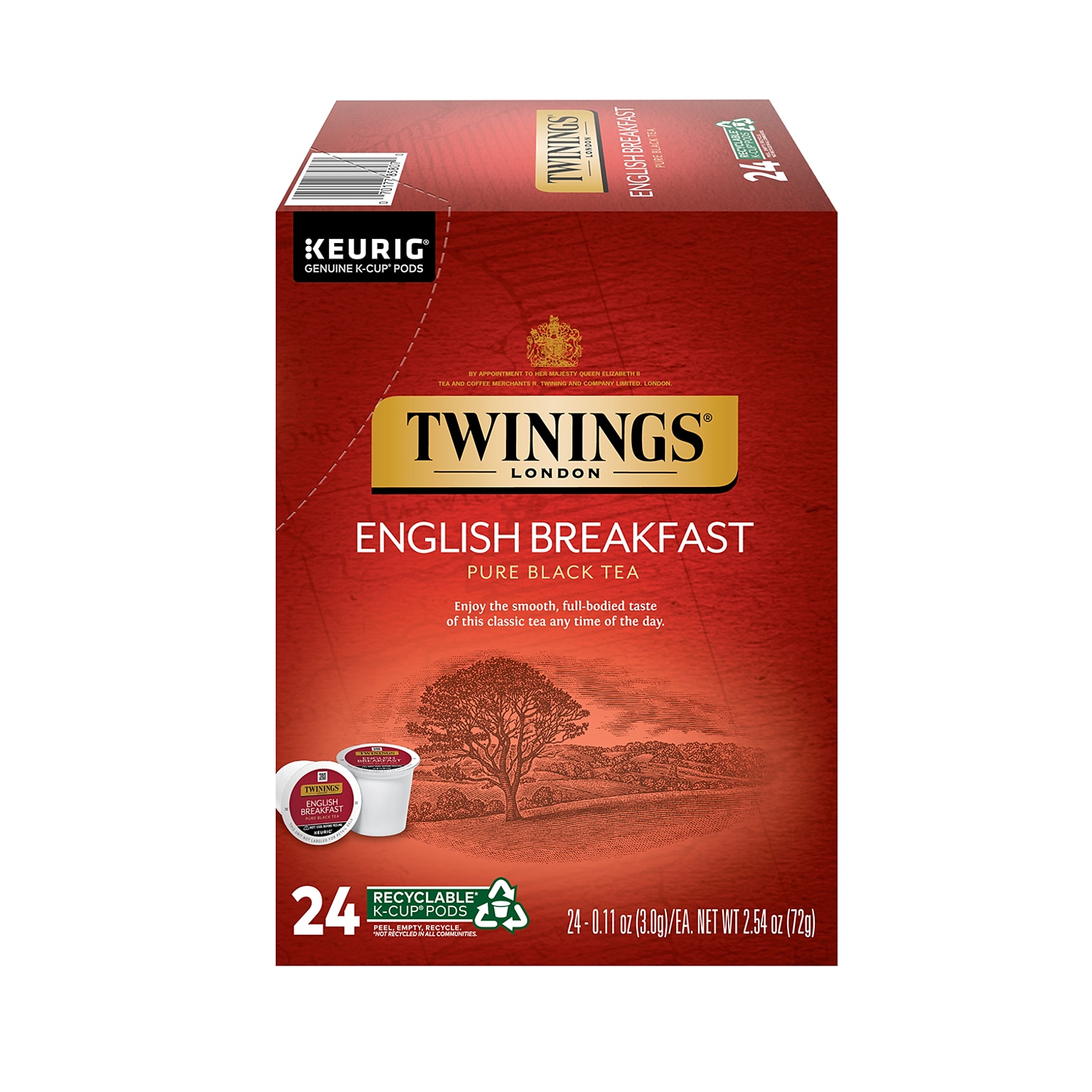 Twinings English Breakfast Black Tea, Keurig® K-Cup® Pods, 24/Box (TNA85780)