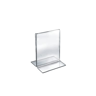 Azar Displays T-Frame Sign Holder, 5W x 6H, Clear, 10/Pack (152724)