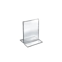 Azar® 6 x 5 Vertical Double Sided Stand Up Acrylic Sign Holder, Clear, 10/Pack