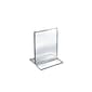 Azar® 6" x 5" Vertical Double Sided Stand Up Acrylic Sign Holder, Clear, 10/Pack