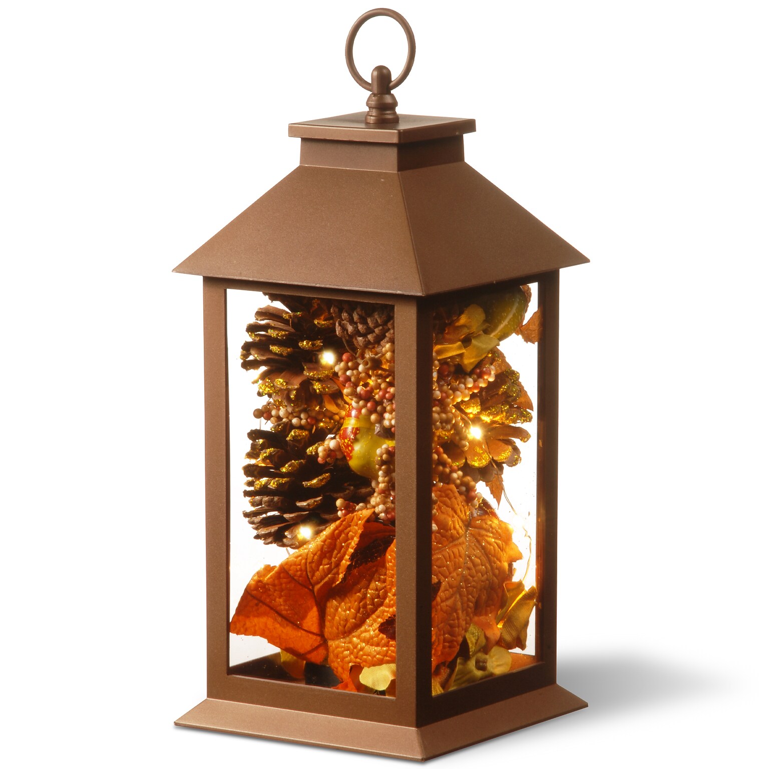 National Tree Company 12 Decorative Autumn Lantern with LED Lights (RAH-17C042B-1)