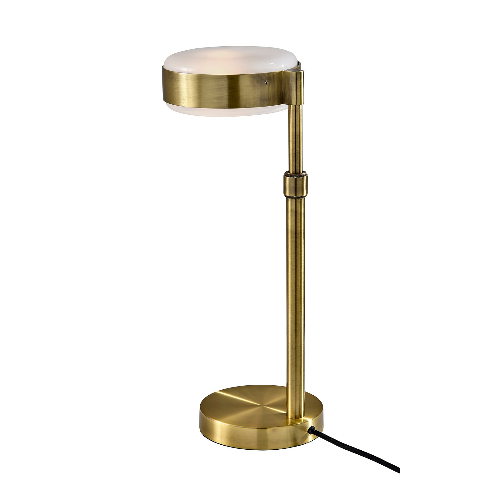 Adesso Linis 24 Incandescent Table Lamp, Antique Brass/White (AD9104-21)