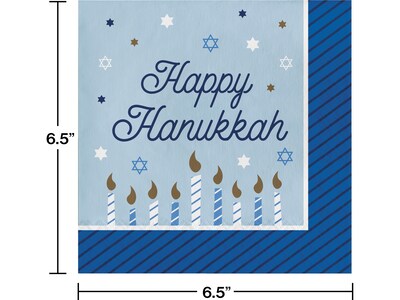 Creative Converting Hanukkah Plates and Napkins Kit, Blue/Gold (DTC5574E2G)