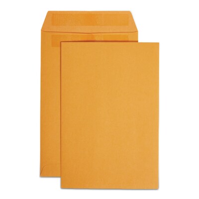 Staples 6 x 9 Self-Sealing Catalog Envelopes, Brown Kraft, Strong Peel & Seal Closure, Heavyweight Mailing Envelopes, 100/Box
