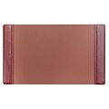 Dacasso Leather Desk Pad with Side Rail, 34 x 20, Brown (P3001)