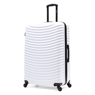 DUKAP Adly 33.27 Hardside Suitcase, 4-Wheeled Spinner, TSA Checkpoint Friendly, White (DKADL00XL-WHI)