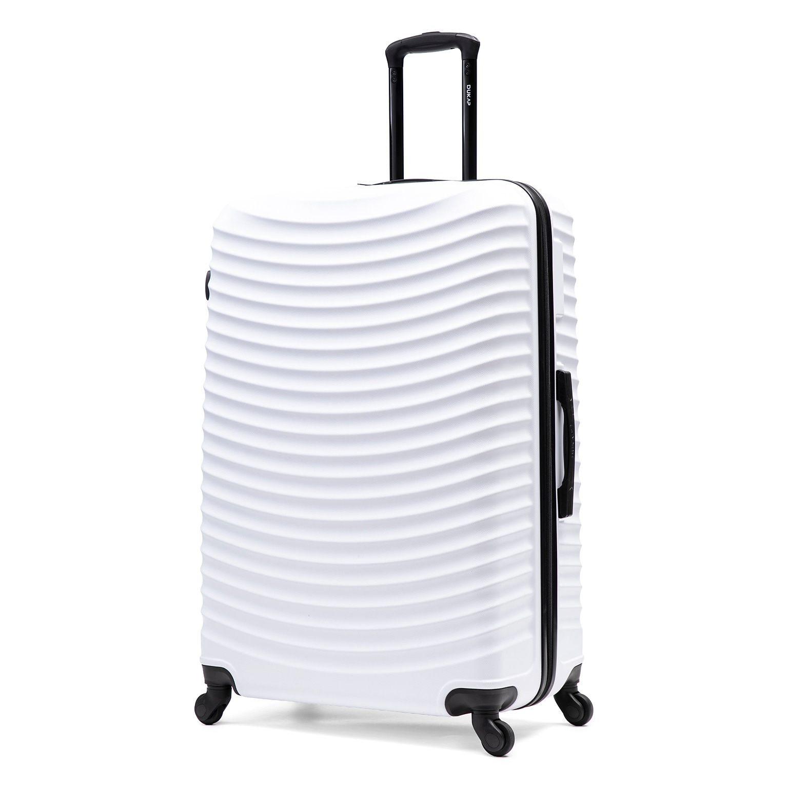 DUKAP Adly 33.27 Hardside Suitcase, 4-Wheeled Spinner, TSA Checkpoint Friendly, White (DKADL00XL-WHI)