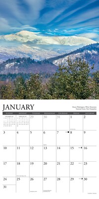 2027 Willow Creek Beautiful New England 12" x 12" Monthly Wall Calendar, Assorted Colors (59111)