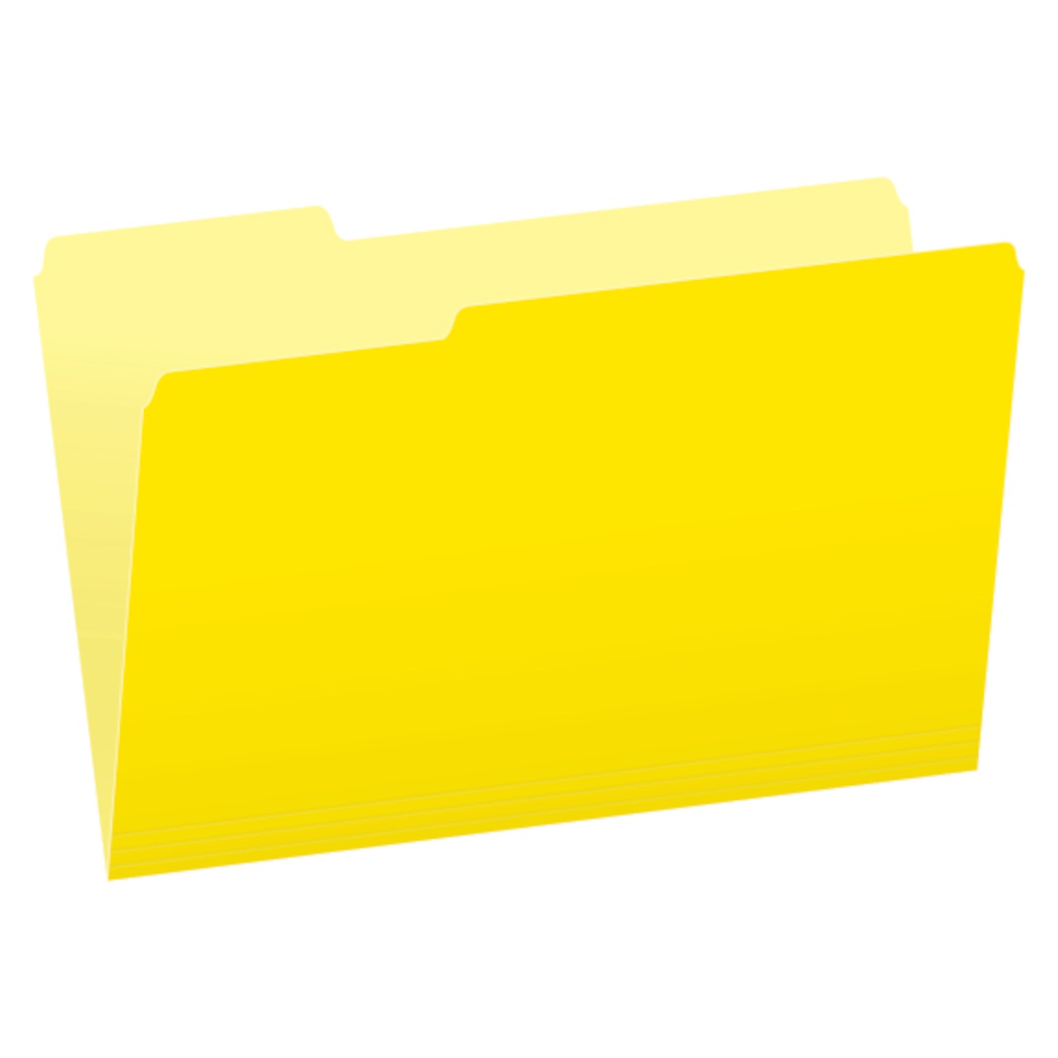 Pendaflex Recycled File Folder, 1/3-Cut Tab, Legal Size, Yellow, 100/Box (1531/3YEL)