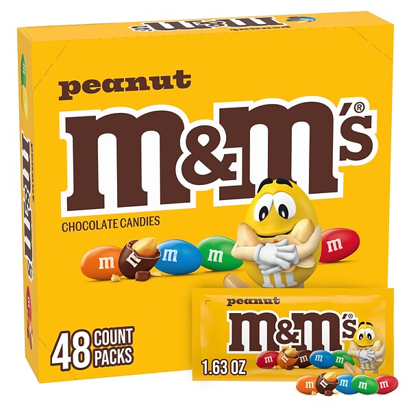 M&M's Peanut Milk Chocolate Pieces, 1.74 oz., 48/Box (MMM01232