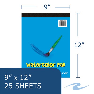 Roaring Spring Paper Products 9" x 12" Watercolor Pad, 25 Sheets, 24/Case (52511cs)