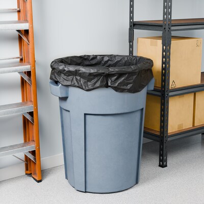 Perk™ 45 Gallon Kitchen Industrial Trash Bag, 45" x 38", Low Density, 1.1 mil, Black, 25 Bags/Box (PK56748)