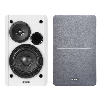 Edifier R1280T 42W Continuous-Power Amplified Bookshelf Speakers, 2-Count, White