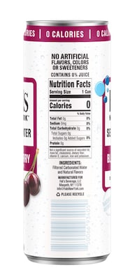 Hals New York Black Cherry Flavored Sparkling Seltzer Water, 12 oz., 24 Cans/Carton (695502)