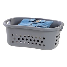 Iris Plastic Laundry Basket, Gray, 2/Pack (585089)