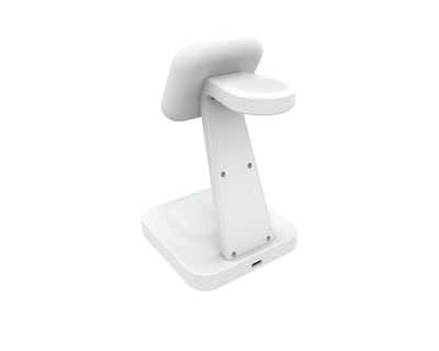 LAX White Vertical MagSafe 3in1 Charging Stand, White (MG3IN1STW)