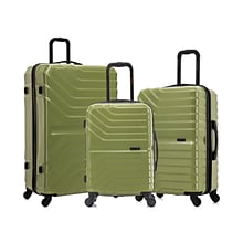 InUSA Aurum Polycarbonate/ABS 3-Piece Luggage Set, Green (IUAURSML-GRN)