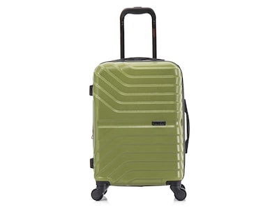 InUSA Aurum 23.65" Hardside Carry-On Suitcase, 4-Wheeled Spinner, Green (IUAUR00S-GRN)