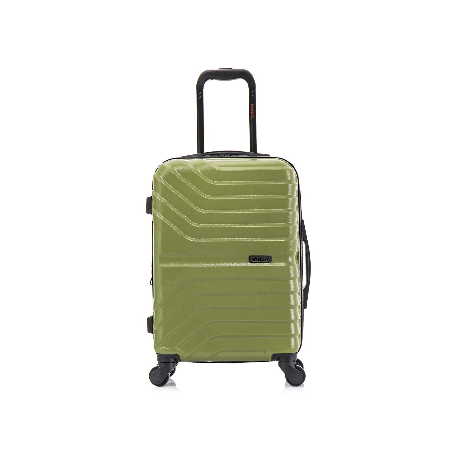 InUSA Aurum 23.65 Hardside Carry-On Suitcase, 4-Wheeled Spinner, Green (IUAUR00S-GRN)
