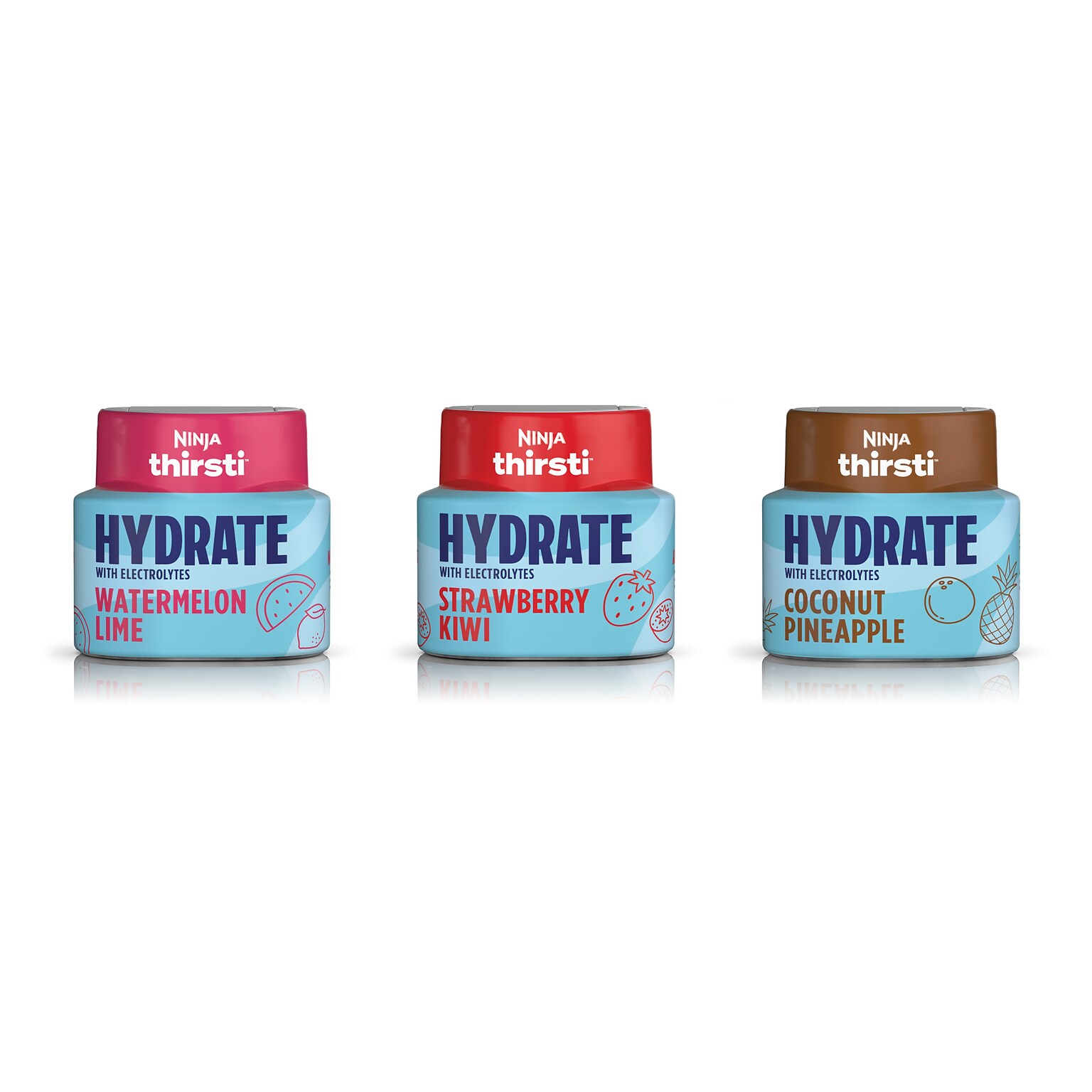 Ninja Thirsti Sugar-Free HYDRATE Variety Pack Drink Mix Drops w/Electrolytes, 2.07 oz., 3/Pack (WCFV2)