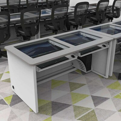 VersaDesk 60W Downview Computer Desk, Black (DV6024-BB)