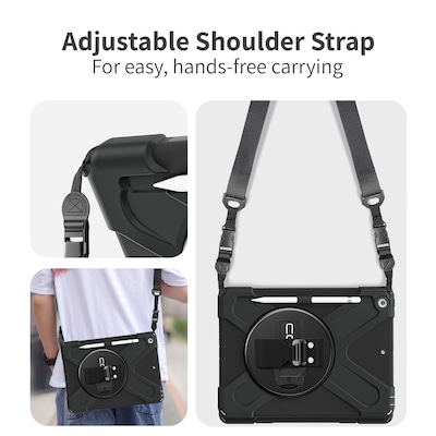 CODi iPad Essentials Bundle: Rugged Case 10.2" Case (9th/ 8th/7th Gen) + Screen Protector, Black (TK0000010)