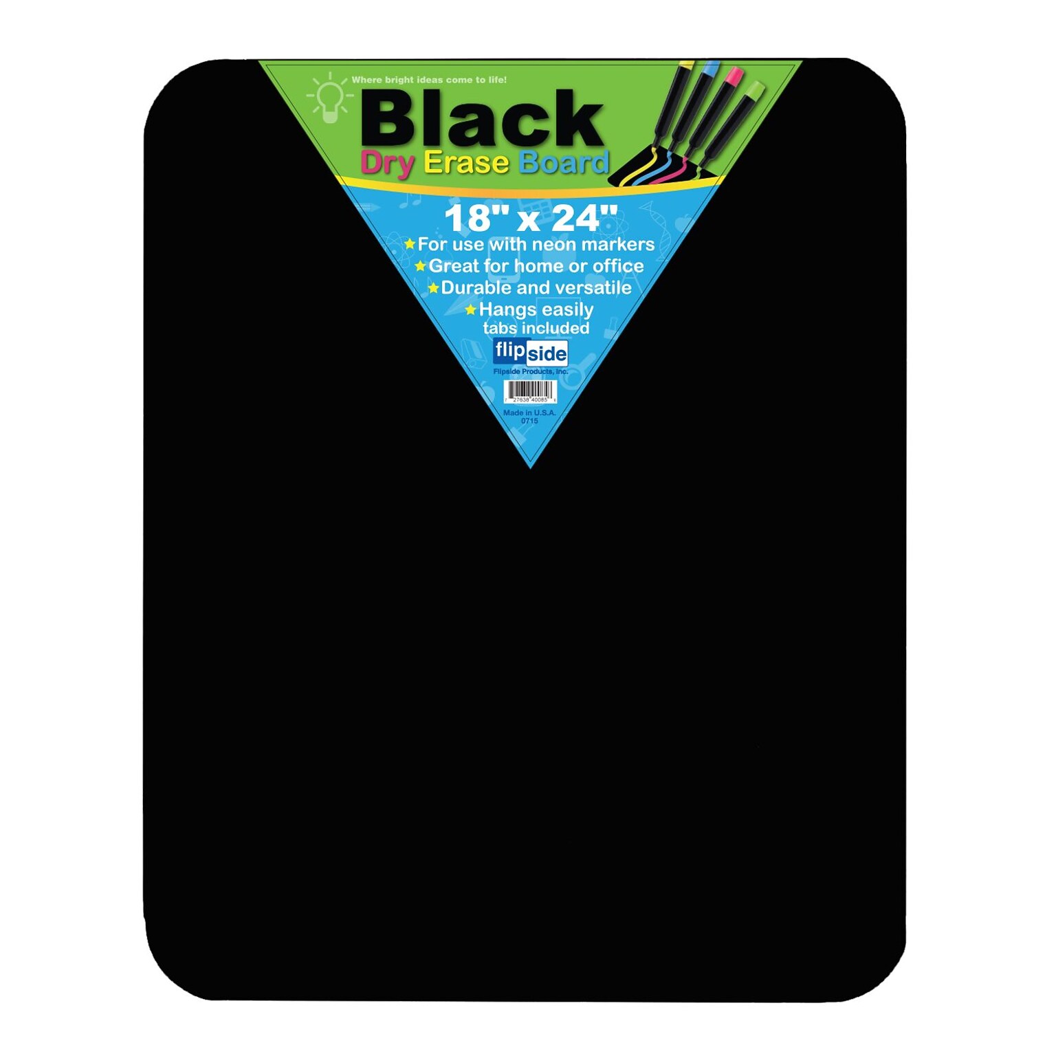 Flipside Melamine Mobile Dry-Erase Whiteboard, Particle Board Frame, 24 x 18, 2/Bundle (40085)