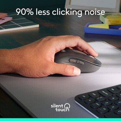 Logitech Signature M650 L Wireless Ergonomic Left Handed Optical Mouse, Graphite (910-006234)