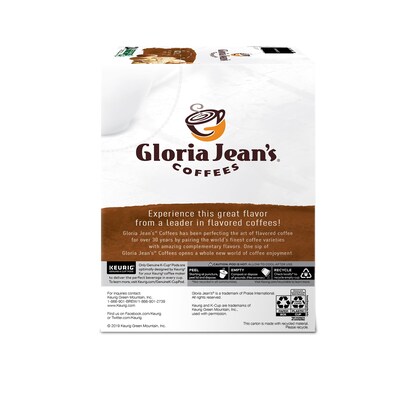 Gloria Jean's Coffees Hazelnut Coffee, Keurig K-Cup Pod, Medium Roast, 96/Carton (60051-052CT)