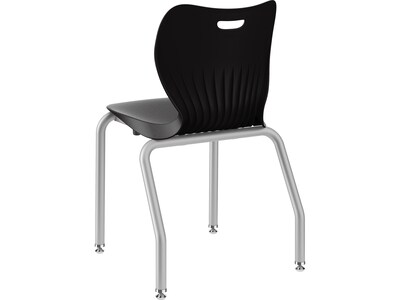 HON SmartLink Plastic Classroom Chair, Onyx/Platinum, 4 Pieces/Set (HSS4L-18B.E.ON.PLAT)