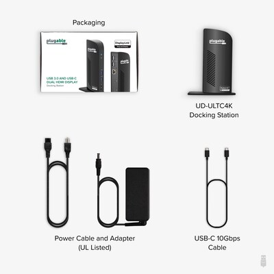 Plugable USB-C Triple Monitor Docking Station (UD-ULTC4K)