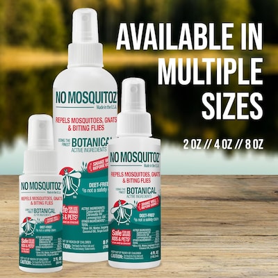 No Mosquitoz Natural DEET-Free Insect Repellent Spray for Mosquitoes, Woodsy Scent, 4oz (9175B95-4Z24)