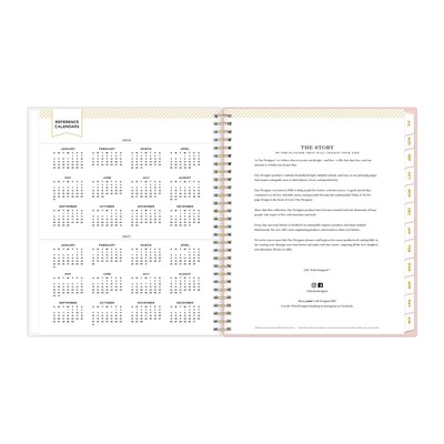 2026-2027 Blue Sky Day Designer 8" x 10" Academic Year Daily & Monthly Planner, Plastic Cover, Floral Cream (158169)