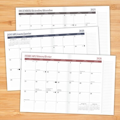 2025-2026 Willow Creek Preppy Stripe 7.5" x 9.5" Academic Year Yearly Planner, Multicolored (55045)