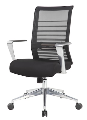 Boss Office Products Ergonomic Mesh Swivel Task Chair, Black (B6566AL-BK)