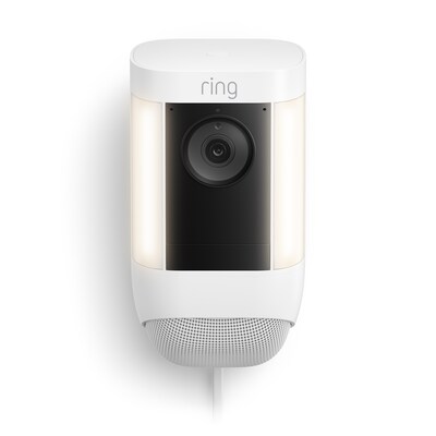 Ring Spotlight Cam Pro Wired Security Camera, White (B09DRK9ZJ8)