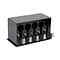 Mind Reader 5-Compartment Plastic Utensil Sorter and Dispenser, Black (5CSTOR-BLK)