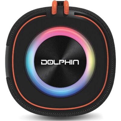 Dolphin Audio Diver Sport Wireless Bluetooth Portable Speaker with Lights, Waterproof, Black (DR-60)