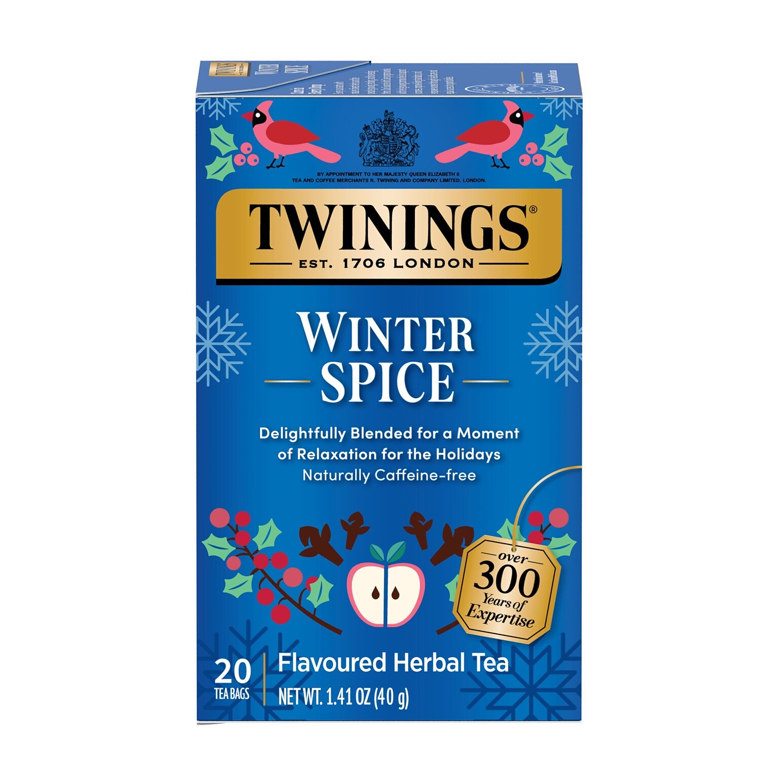 Twinings of London Winter Spice Caffeine Free Herbal Tea Bags, 20/Box (TNA51210)