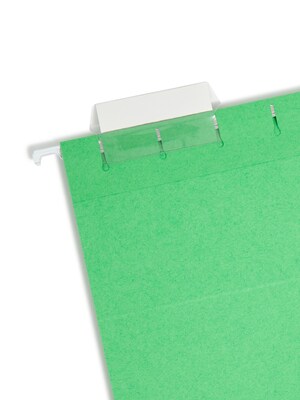 Smead Hanging File Folders, 1/5-Cut Adjustable Tab, Letter Size, Green, 25/Box (64061)