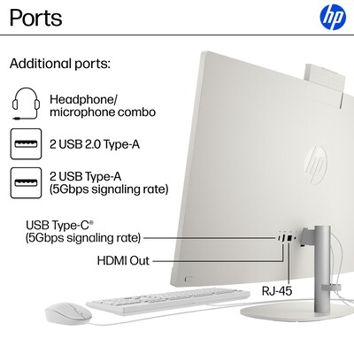 HP 27" All-in-One Desktop Computer, Intel Core  i5-1334U, 8GB RAM, 256GB SSD, Windows 11 Home