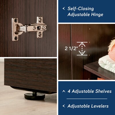 Sauder HomePlus 71"H Storage Cabinet, Dakota Oak (411985)