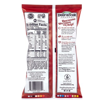 Deep River Snacks Gluten Free Mesquite BBQ Kettle Cooked Potato Chips, 2 oz., 24/Box (220-02562)